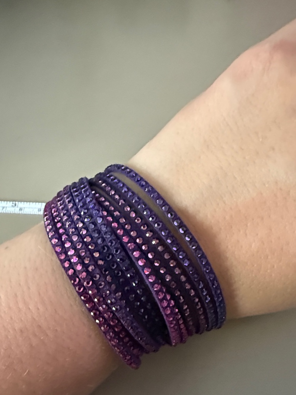 Swarovski Purple Crystal Multi‑Wrap Bracelet